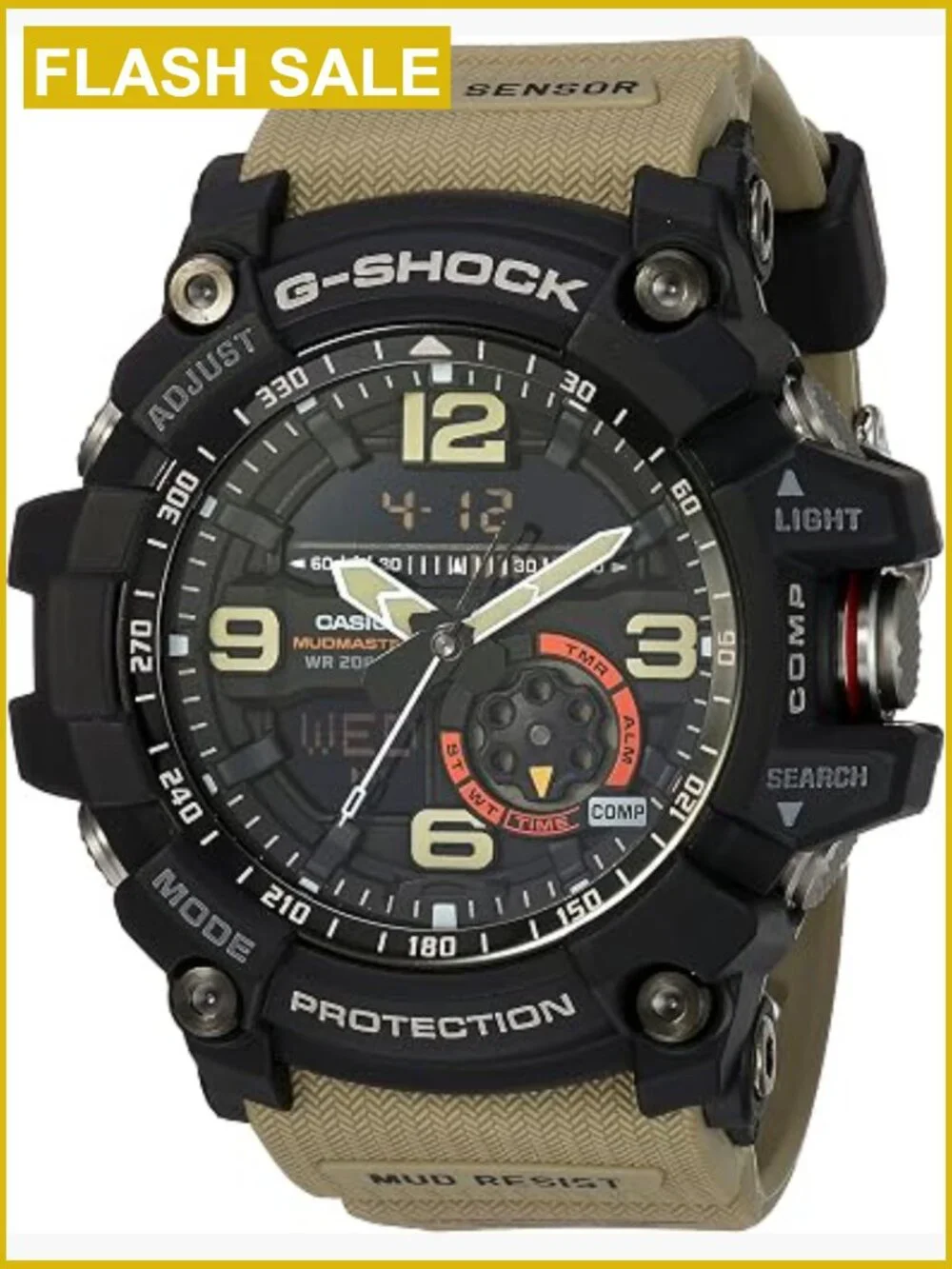G-Shock Mudmaster Twin Sensor Analog-Digital Watch, 200m Water Resistant
